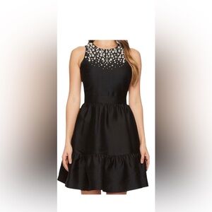 Kate Spade Pearl Embellished Mikado Mini Dress- NWT